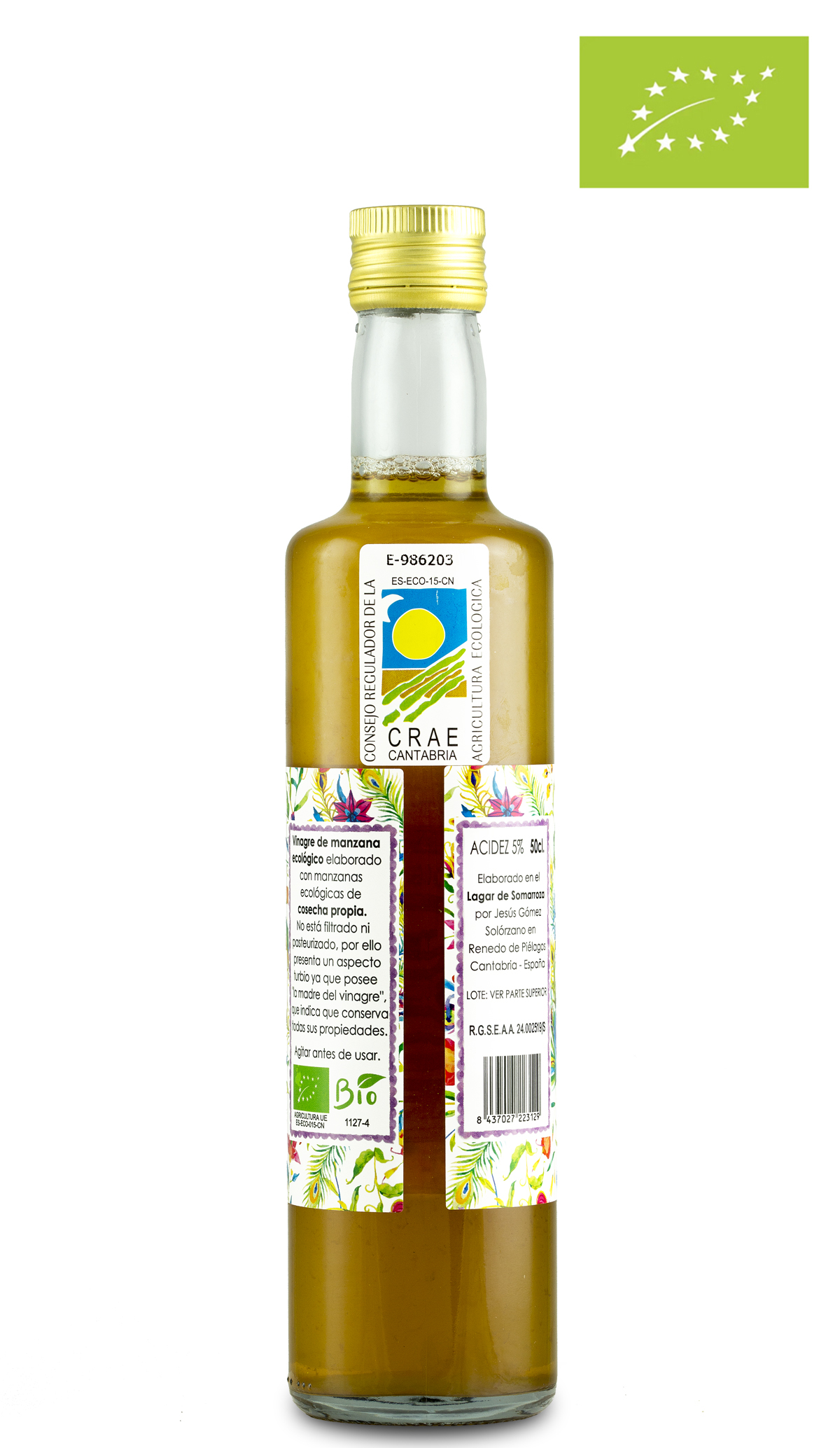 Vinagre de manzana ecológico Somarroza - Imagen 2